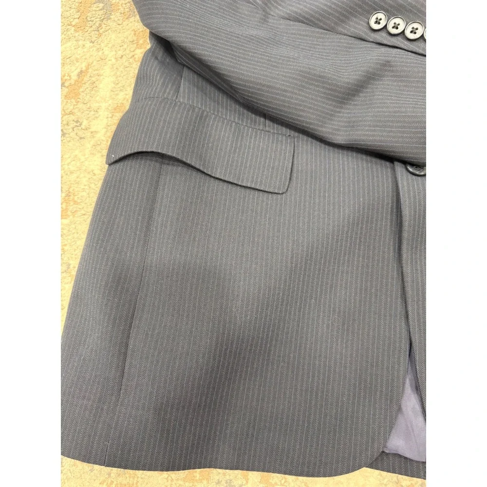 Christian Dior Monsieur Navy Blue Pinstripe Wool Blazer Sport Coat 2 Button 42R